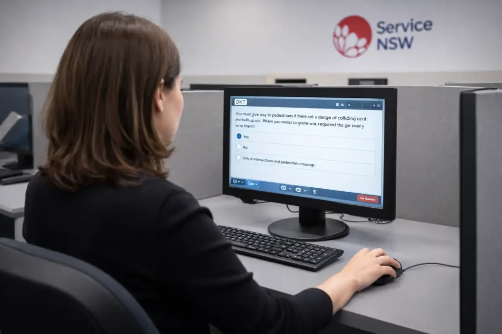 آزمون تئوری گواهینامه رانندگی استرالیا به‌صورت کامپیوتری