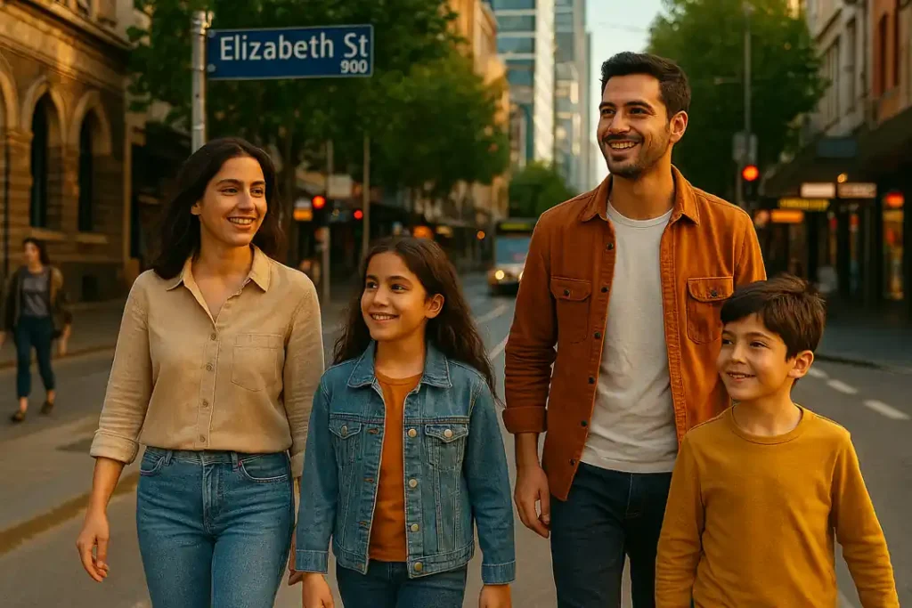 خانواده متقاضی ویزای 186 استرالیا شامل همسر و فرزندان در مسیر دریافت اقامت دائم