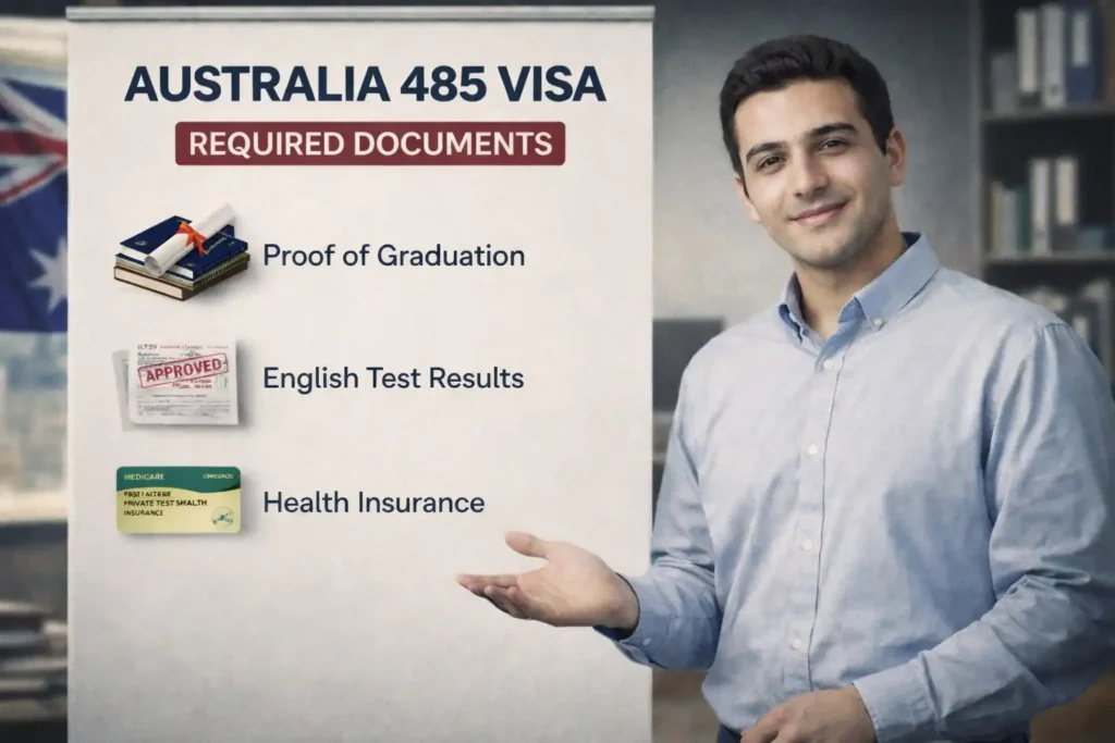 مدارک لازم برای ویزای 485 استرالیا به همراه راهنمای تصویری