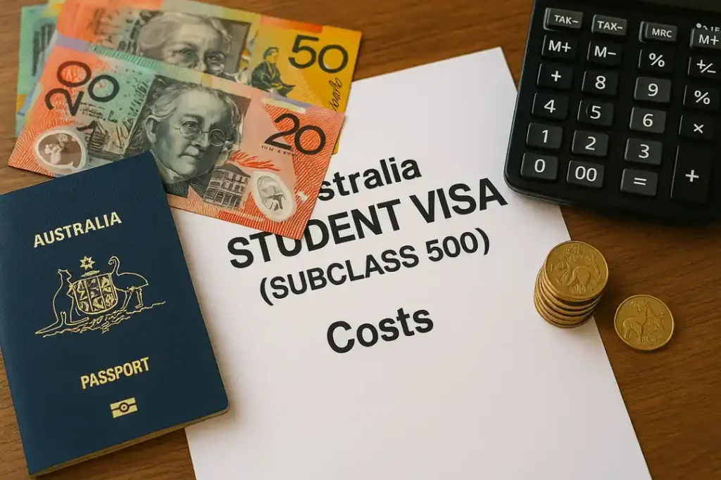 هزینه‌های ویزای 500 استرالیا شامل اپلیکیشن ویزا، تمکن مالی و هزینه‌های دانشجویی